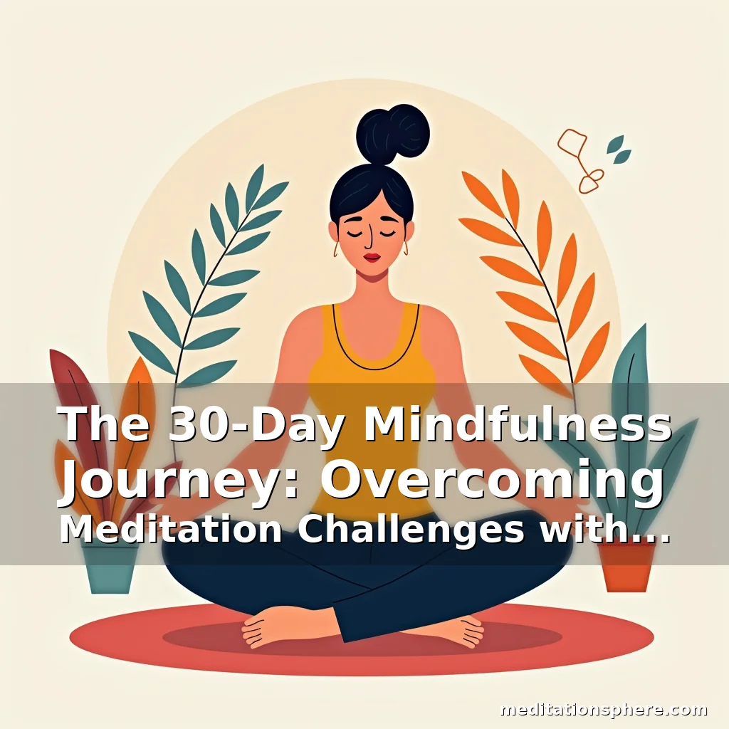 Artistic representation for The 30-Day Mindfulness Journey: Overcoming Meditation Challenges with Purpose and Patience
